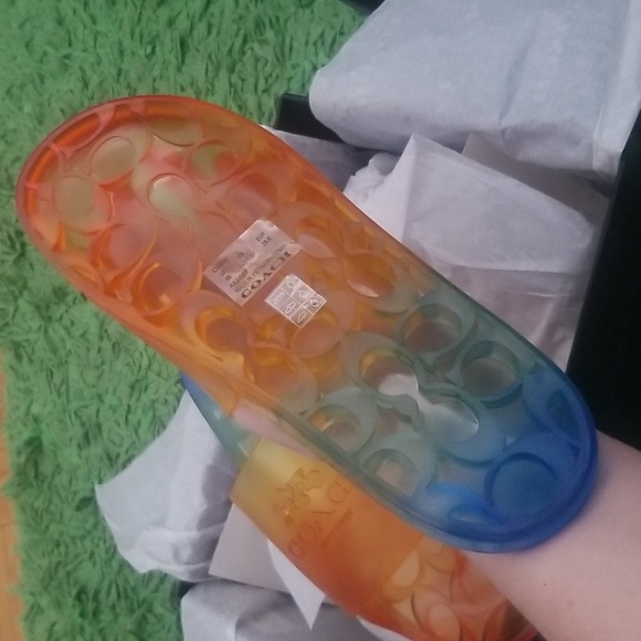 Brand new Coach rainbow slides - Picture 2 of 8